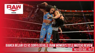 Bianca Belair vs. Sonya Deville (RAW Women's Title Match) Review! WWE RAW 9/12/22 Results! #shorts