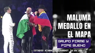 Maluma Medallo en el Mapa Grupo Firme y Pipe Bueno