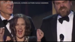 Las caras de Winona Ryder en los SAG Awards (Premios del Sindicato de Productores de EEUU)