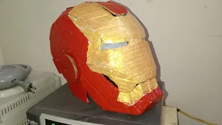 how to make iron man helmet in cardboard part1