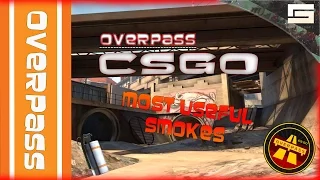 CS:GO - MOST USEFUL SMOKES ON OVERPASS 2.0V