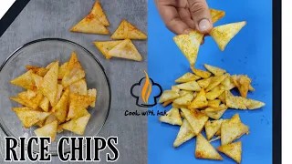 Crispy Rice Flour Chips | Mini Nachos Chips Recipe | 05 Minutes Snacks | Cook With Bah.