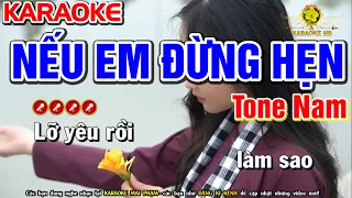 Nếu Em Đừng Hẹn Karaoke Nhạc Sống Tone Nam ( Phối Hay ) - Karaoke Mai Phạm