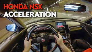 POV HONDA NSX ACCELERATION in tunnel