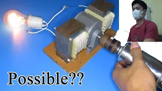 Real or Fake? #How to make 220V generator using transformer