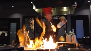 Professional Hibachi Grill Chef Preparing Delicious Meal 2015 Part 2