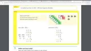 pluspunt 4 groep 6 blok 5 doel 1 kolomsgewijs aftrekken met tekorten