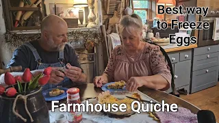 How we freeze our abundance of Eggs! Farmhouse Quiche Recipe