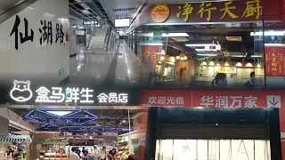 蓮塘口岸 | 仙湖路站➡️B1出口 | ¥10素食自助餐排長龍 | 凈行天厨 | 盒馬鮮生 | 歲寶鄰里 | 華潤萬家 | 2024-4-28(星期日)實況