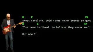 Neil Diamond - Sweet Caroline , chords lyrics , Original Key