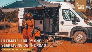 THE Luxury Van Tour + One Year Living on the Road + Solo Female Van Life