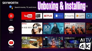 SKYWORTH ANDROID TV 55' UNBOXING & INSTALLING/ 4K UHD/GOING TO SM MASINAG