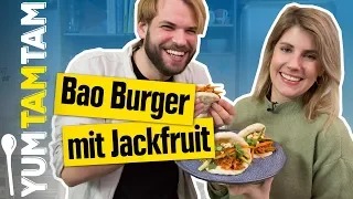 BAO BURGER mit PULLED JACKFRUIT // Wir kochen mit JACKFRUIT! // #yumtamtam