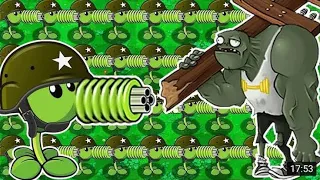 Plants vs Zombies | All Gatling Pea Shooter | Last Stand at Pool (5 Flags Completed)