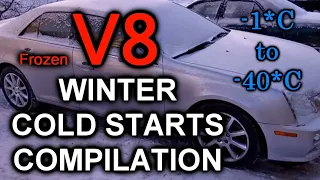 V8 COLD STARTS Compilation #1. -40*C. Odpalanie V8 na mrozie. Запуск V8 в мороз. S4E48