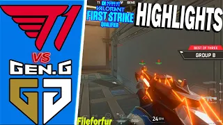 T1 VS GEN.G | HIGHLIGHTS | BEST MOMENTS | VALORANT FIRST STRIKE CLOSED QUALIFIERS BO3