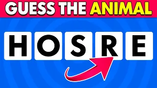 Guess the Animal by its Scrambled Name 🐵🐯🐶 | Scrambled Word Game - Animal Quiz