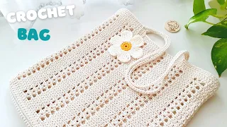 🧶Super Easy DIY Crochet Bag | Crochet Tote Bag | Daisy Decorate so Lovely | ViVi Berry Crochet