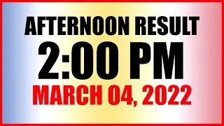 Lotto Result Today 2pm March 4 2022 Swertres Ez2