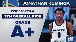 Jonathan Kuminga Selected No. 7 Overall by the GS Warriors | 2021 NBA Draft | CBS Sports HQ