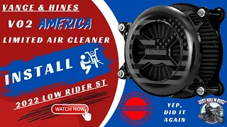 2022 Low Rider ST Upgrade - Vance & Hines V02 America Air Cleaner