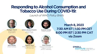 Responding to Alcohol Consumption and Tobacco Use During COVID-19: Launch of WHO Policy Briefs