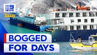 Effort underway to free stranded passengers, cruise ship in Greenland | 9 News Australia