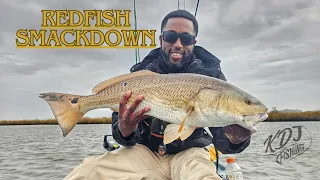 Awesome Redfish Bite Before A Front Comes Rolling In!!