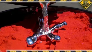 Casting Metal in Kinetic Sand (Oddly Satisfying?)