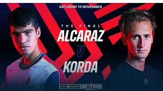 Carlos Alcaraz vs Sebastian Korda Next Gen Finals Live Stream