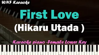 Utada Hikaru - First Love Karaoke Piano Female Lower Key