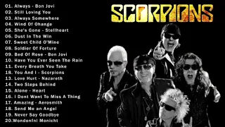 Scorpions, Bon Jovi, Aerosmith, Led Zeppelin, White Lion - Greatest Hits Slow Rock 70s, 80s, 90s