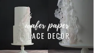 How to make wafer paper edible lace for cake decorating | Anna Astashkina