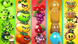 PvZ 2 Discovery - Every Plants Same Shape Evolution NOOB - PRO - HACKER - GOD