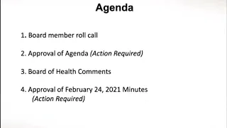 El Paso County Board of Health - March 24, 2021 Regular Meeting