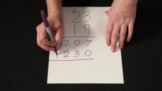 Multiplying 23 x 19 Using the Traditional Algorithm