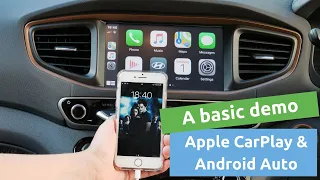 Apple CarPlay & Android Auto demonstration in a Hyundai Ioniq EV