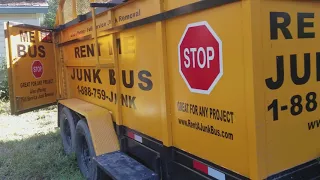 22 Yard dumpster rental on Wheels Slidell, La New Years Weekend