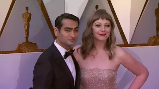 Oscars 2018 Arrivals: Kumail Nanjiani and Emily V. Gordon | ScreenSlam