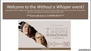 Without A Whisper Film Screening & Panel Discussion