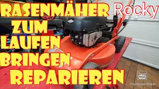 Rasenmäher Benzin zum laufen bringen / Rasen Mäher Reparieren  / startet nicht / springt nicht an