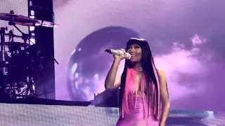 Nicki Minaj performs Here I Am on The Pink Friday 2 Tour in Hartford, Connecticut on 4/5/24.