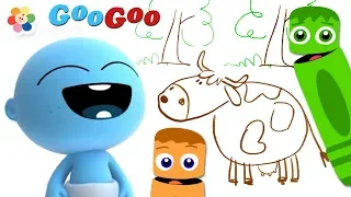 GooGoo Baby Draws the Old MacDonald's Farm | Coloring Pages for Kids by BabyFirst