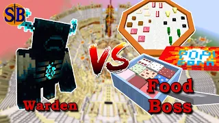 Warden vs Food Boss 1.19 | Minecraft Mob Battle