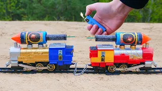 Experiment: Toy Train vs Toy Train and Fireworks