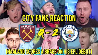 CITY FANS REACTION TO WEST HAM 0 - 2 MANCHESTER CITY (HAALAND SCORES A BRACE) | FANS CHANNEL