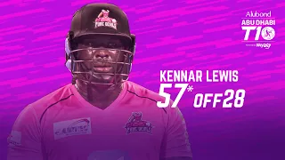 Kennar Lewis I 57* off 28 balls I Day 1 I Pune Devils I Abu Dhabi T10 I Season 4