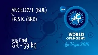 1/16 GR - 59 kg: I. ANGELOV (BUL) df. K. FRIS (SRB), 6-0