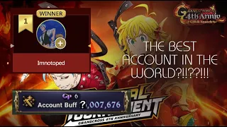 THE TOURNAMENT WINNERS IMNOTOPED'S ACCOUNT REVIEW!!! YOU WANT TO WATCH THIS!! (7DS Grand Cross)