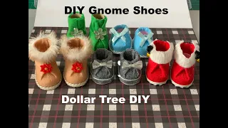 Gnome Shoe Tutorial // DIY Dollar Tree Gnome Shoes